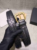 Perfect Fake Bottega Veneta Intrecciato Leather Belt In Black